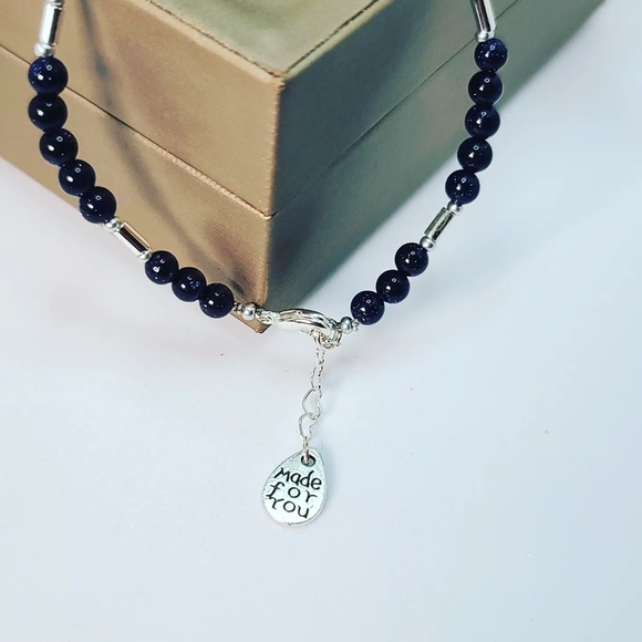 Blue Goldstone bracelet - Picture 3 of 5